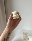Millies - mini rose teddy kaars